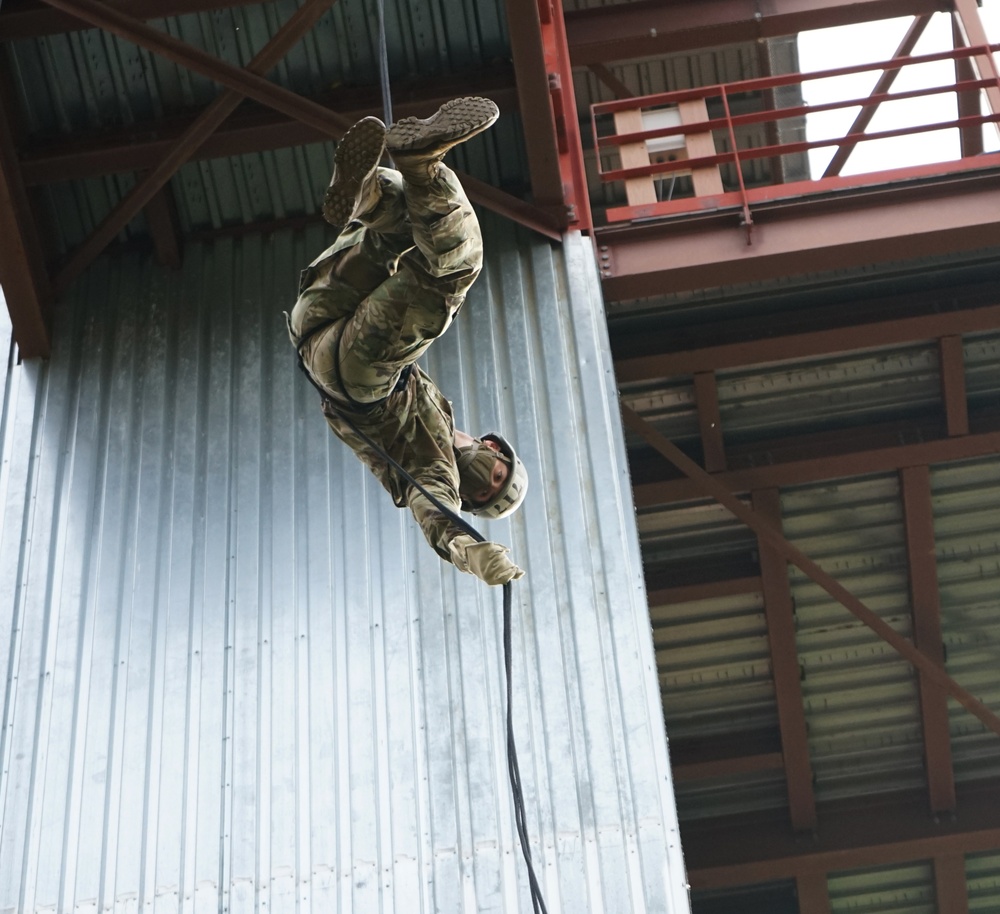 Air Assault class hits the rappel tower