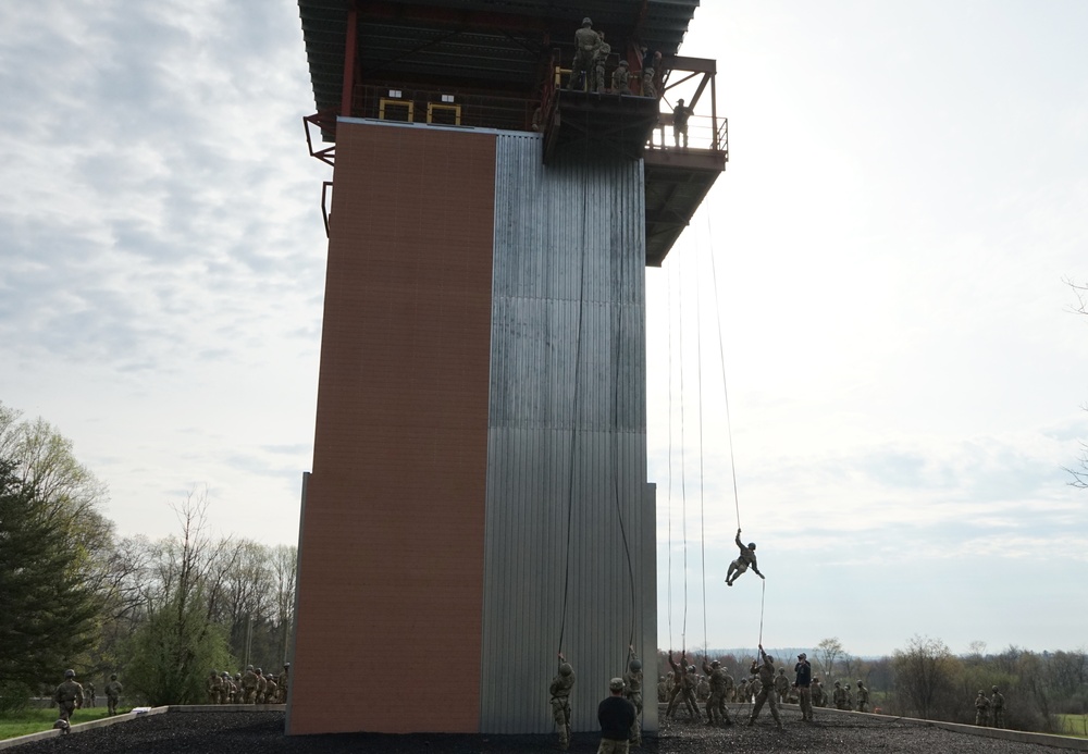 Air Assault class hits the rappel tower