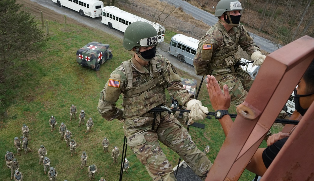 Air Assault class hits the rappel tower