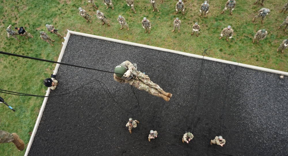 Air Assault class hits the rappel tower