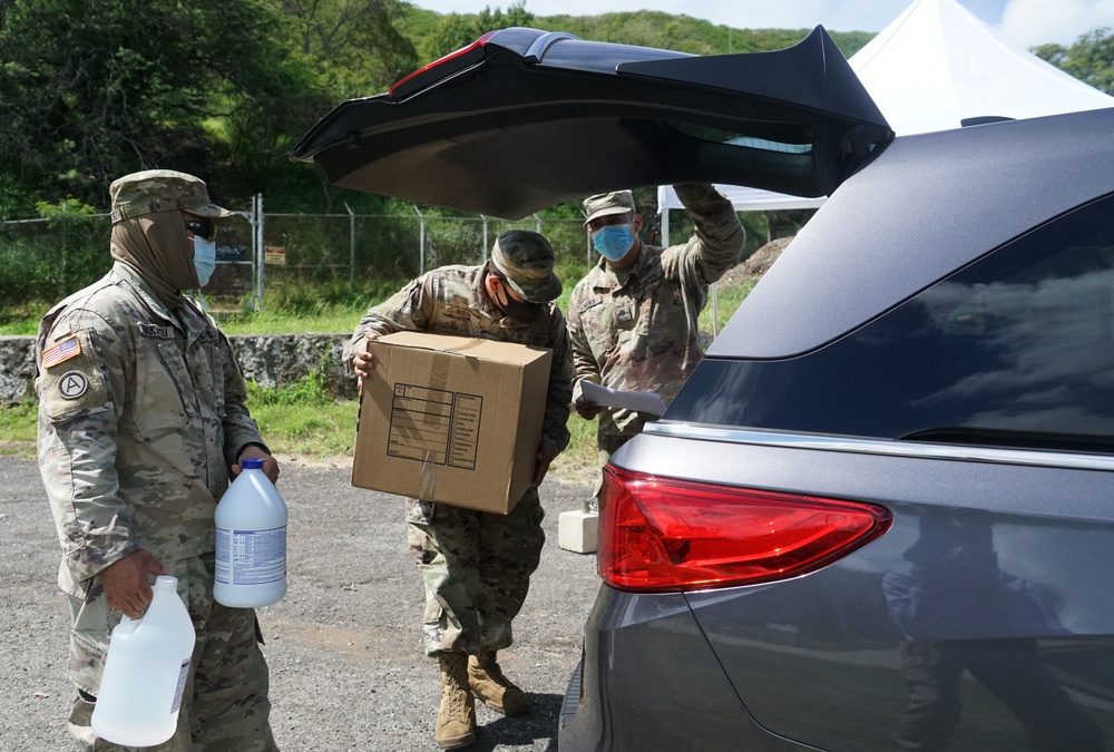 Hawaii National Guard assist in distributing personal protective equipment