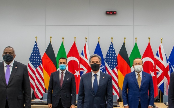 Secretary of Defense Lloyd J. Austin III attends meetings at NATO HQ