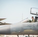 F-17C pilot exits out of aircraft after morning training exercise