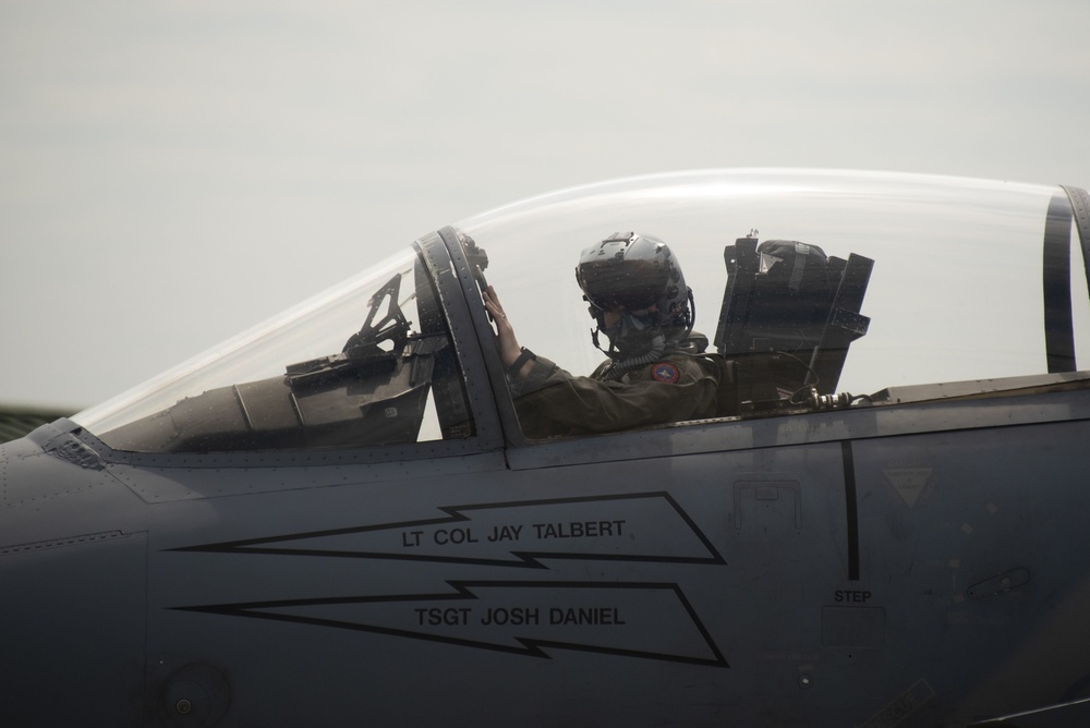 F-15C Eagle pilot waits for signals