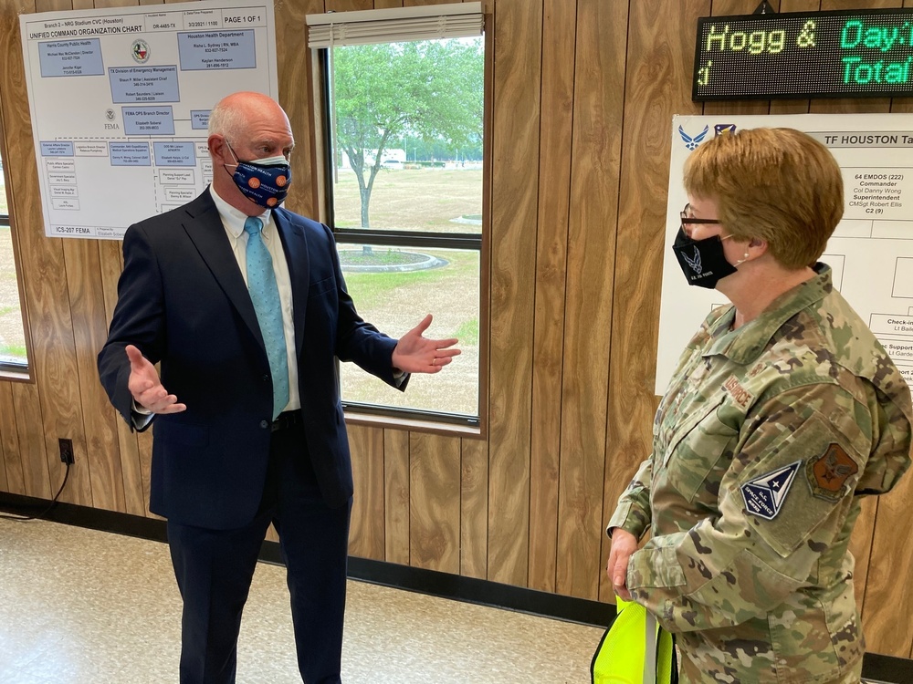 U.S. Air Force Surgeon General LTG Hogg visits NRG Stadium CVC