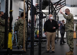 CNO and MCPON tour Explosive Ordnance Disposal Group Two STRIKE facility.