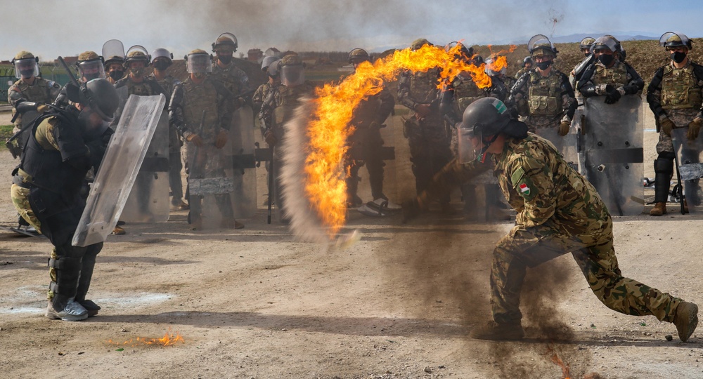Iowa Cavalry Soldiers brave fire phobia training
