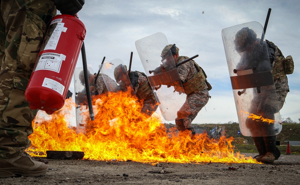 Iowa Cavalry Soldiers brave fire phobia training