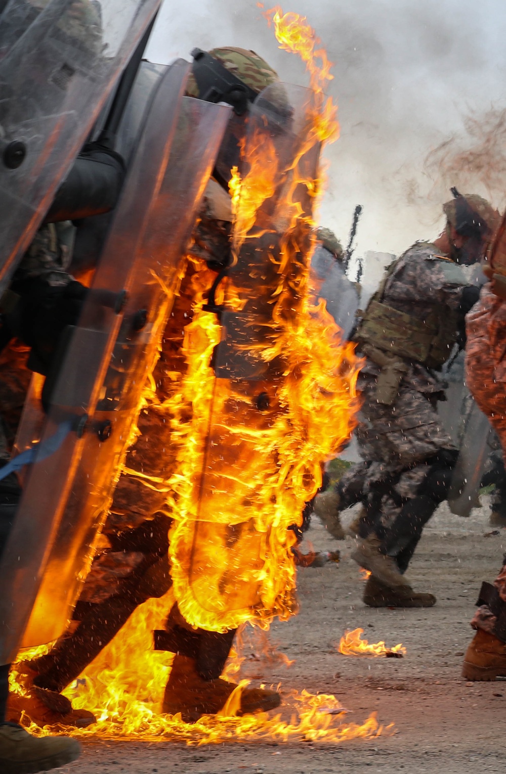 Iowa Cavalry Soldiers brave fire phobia training