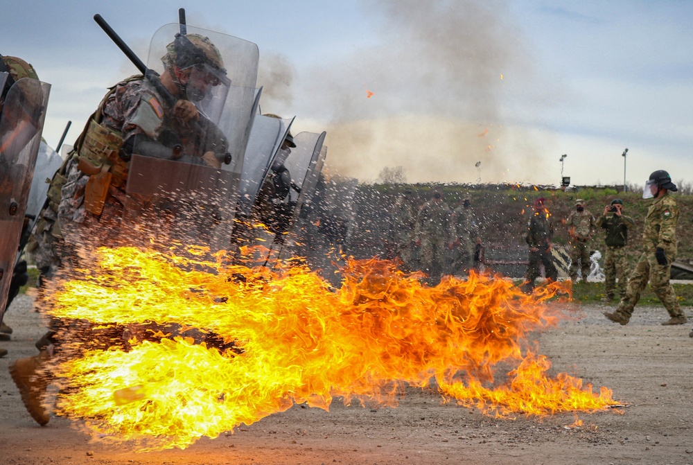 Iowa Cavalry Soldiers brave fire phobia training