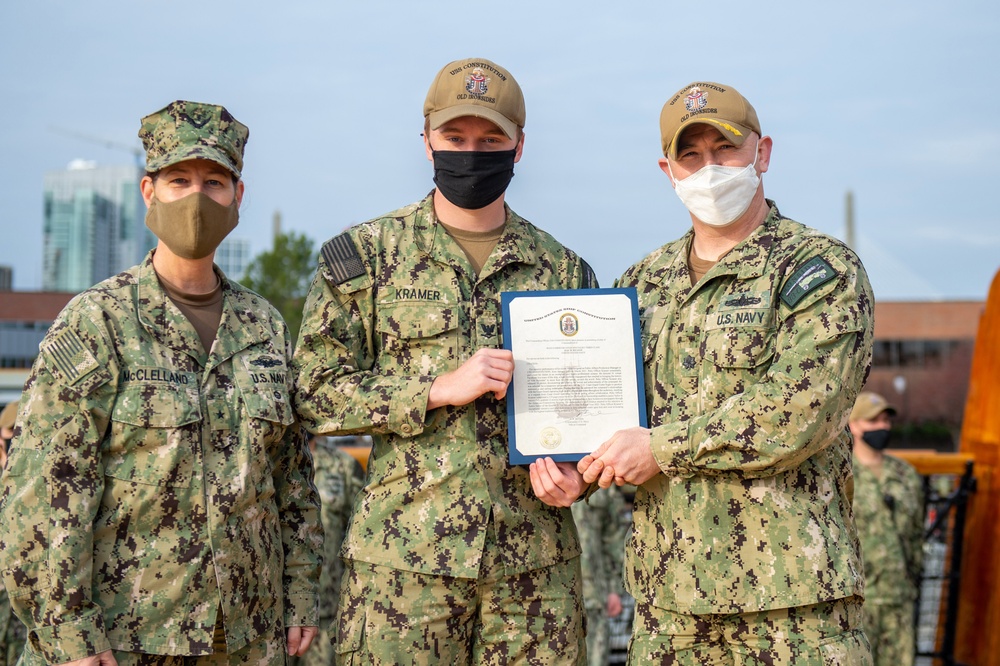 Constitution Sailor wins Junior Sailor of the Quarter