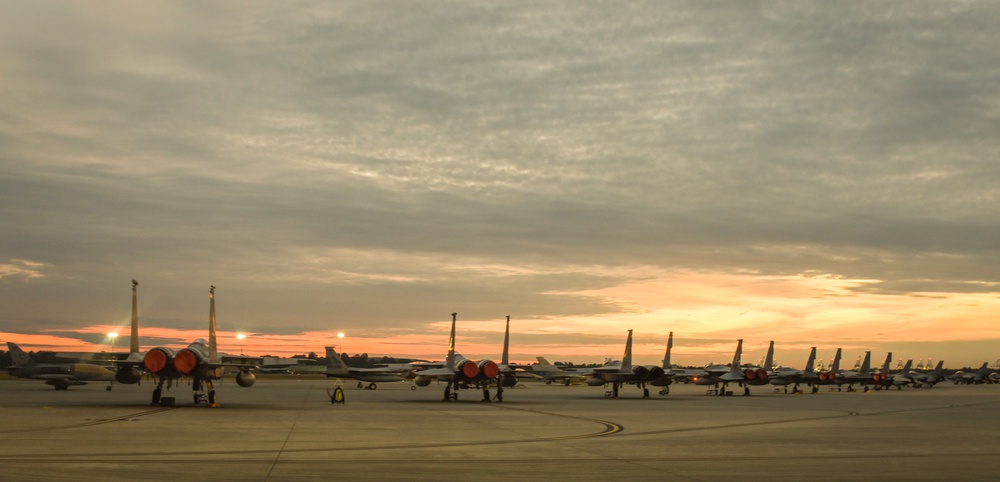 Units across the nation park their fighter jets at the Air Dominance Center during Sentry Savannah 2021
