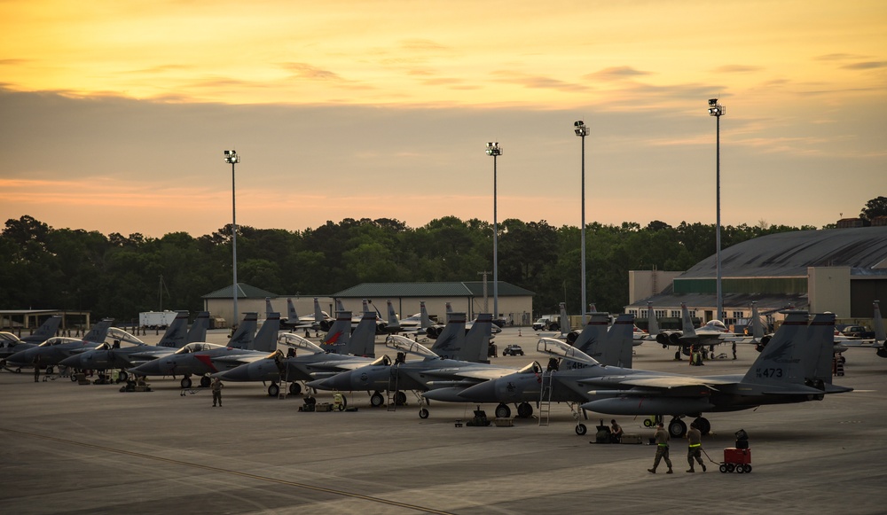 Different units across the nation park on flight line during Sentry Savannah 2021