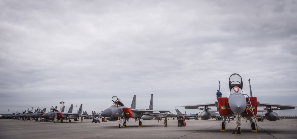 Sky fills with clouds as units park their fighter jets during Sentry Savannah 2021