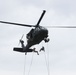 Air Assault class rappels from helicopters at Fort Indiantown Gap