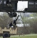 Air Assault class rappels from helicopters at Fort Indiantown Gap