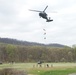 Air Assault class rappels from helicopters at Fort Indiantown Gap