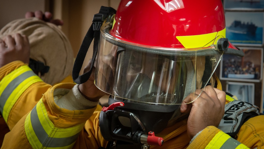 USNS Mercy Sailors Conduct Drills During Dynamic Interface Testing