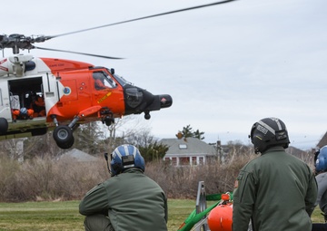 Coast Guard Air Station Cape Cod aircrew deploys Woods Hole Oceanographic Institution submersible