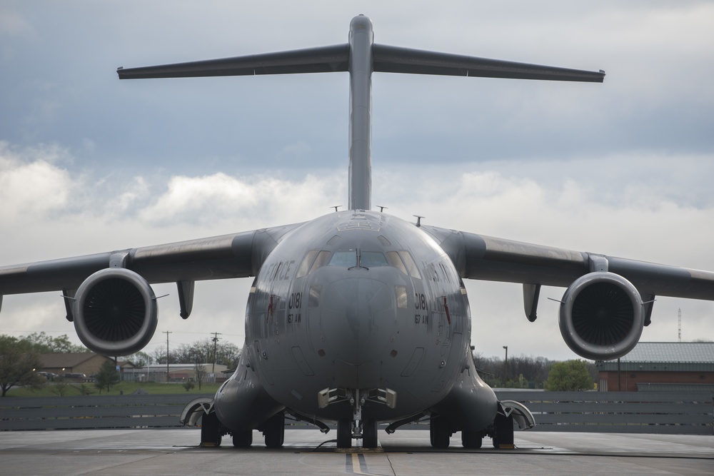 167th C-17's Await Their Next Mission During April's UTA