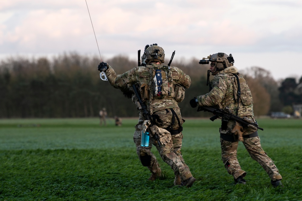 321st Special Operations Squadron Fast Rope Training