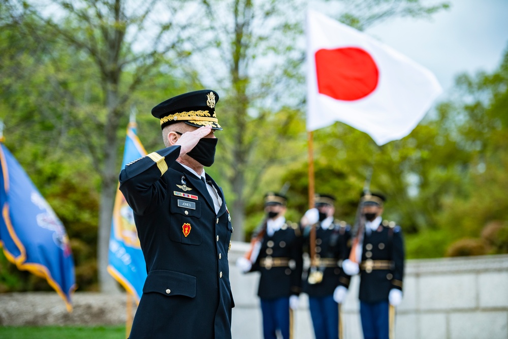 Prime Minister of Japan Yoshihide Suga Visits Arlington National Cemetery