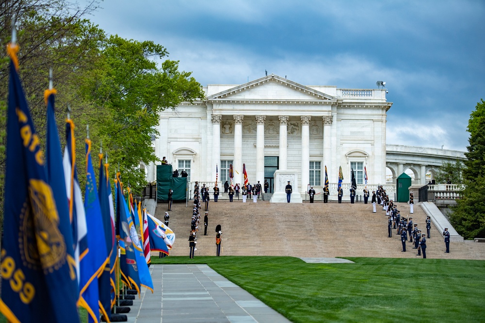 Prime Minister of Japan Yoshihide Suga Visits Arlington National Cemetery