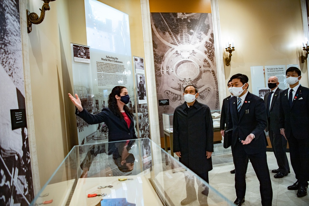 Prime Minister of Japan Yoshihide Suga Visits Arlington National Cemetery