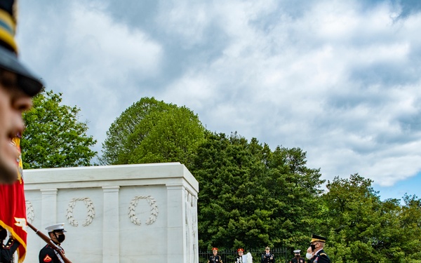 Prime Minister of Japan Yoshihide Suga Visits Arlington National Cemetery