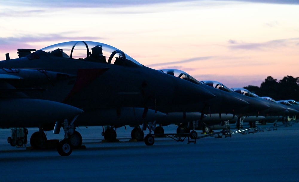 Fighter jets park at the Air Dominance Center during Sentry Savannah