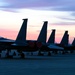 Sun rising over parked figther jets during Sentry Savannah 2104