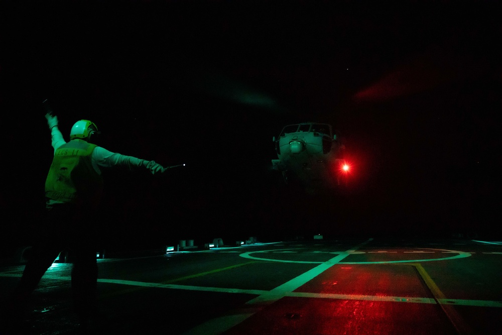 Sailor Participates in Night Flight Ops