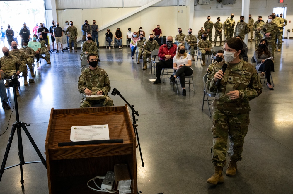 110th Chem. Bn. conducts town hall for EDRE