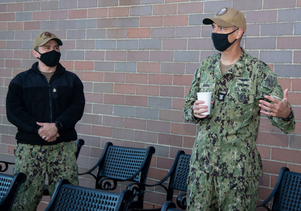 Rear Adm. Garvin Visits Newport