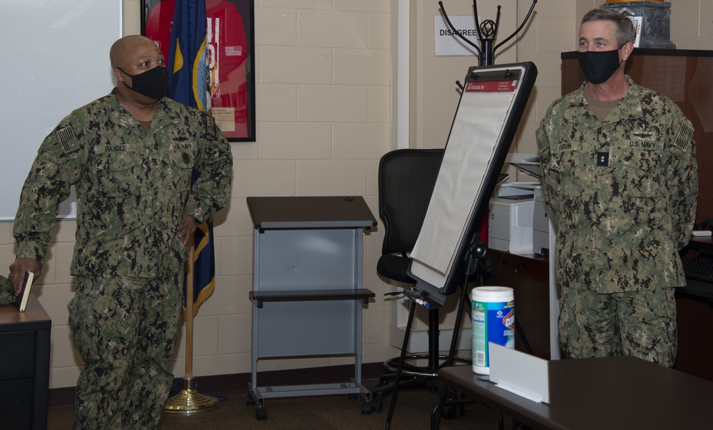 Rear Adm. Garvin Visits Newport