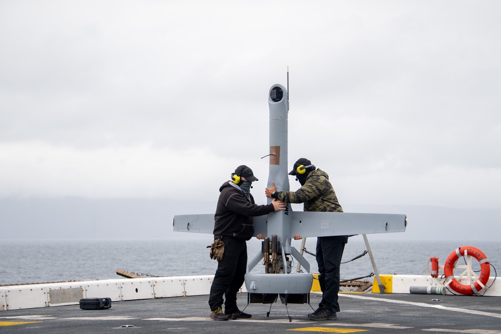 USS Portland (LPD 27) V-BAT Flight Operations