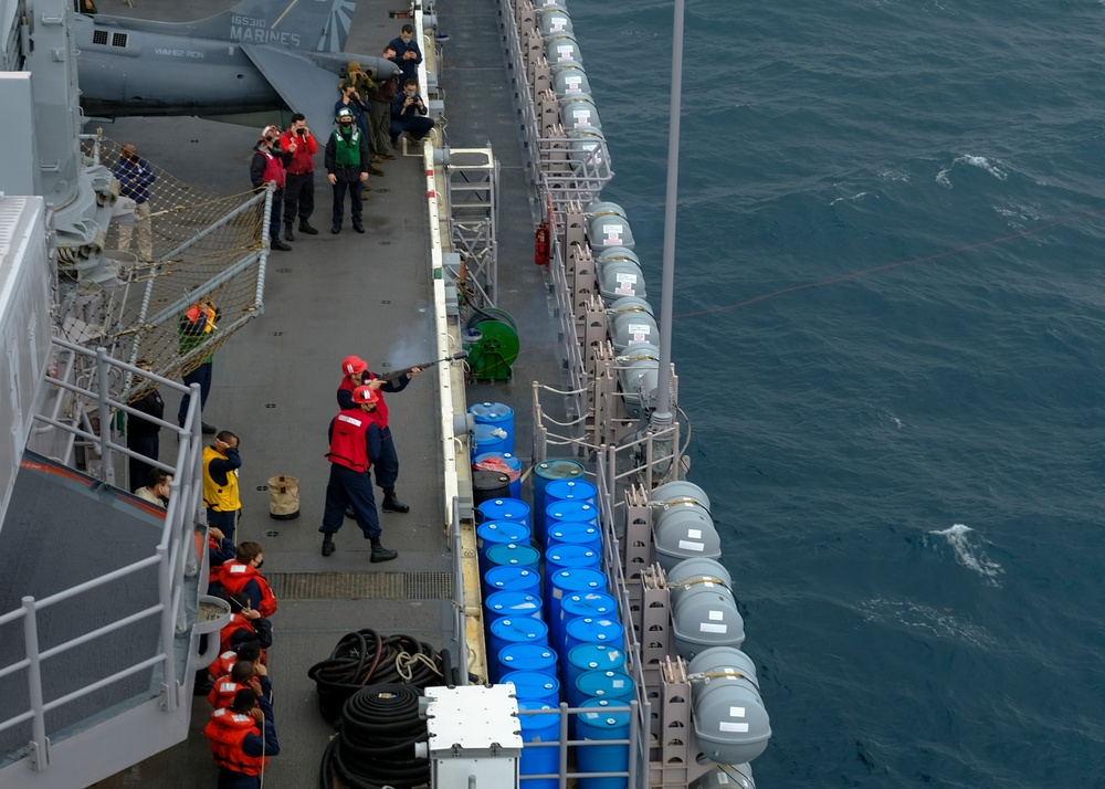 Iwo Jima Receives Replenishment at Sea