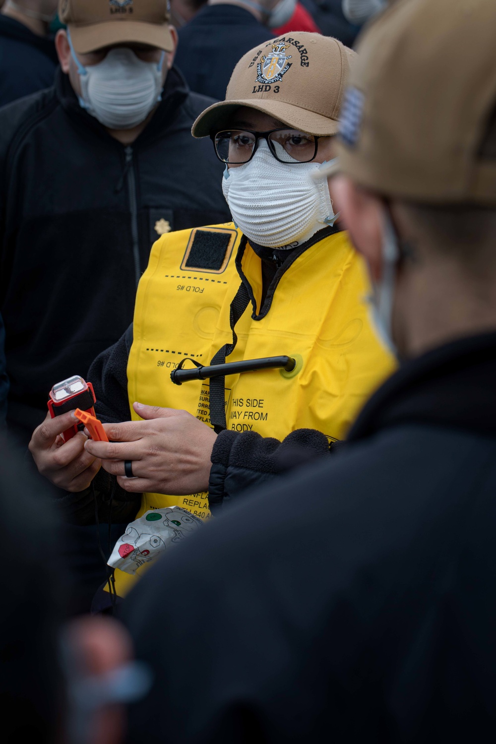 Kearsarge Practices An Abandoned Ship Drill