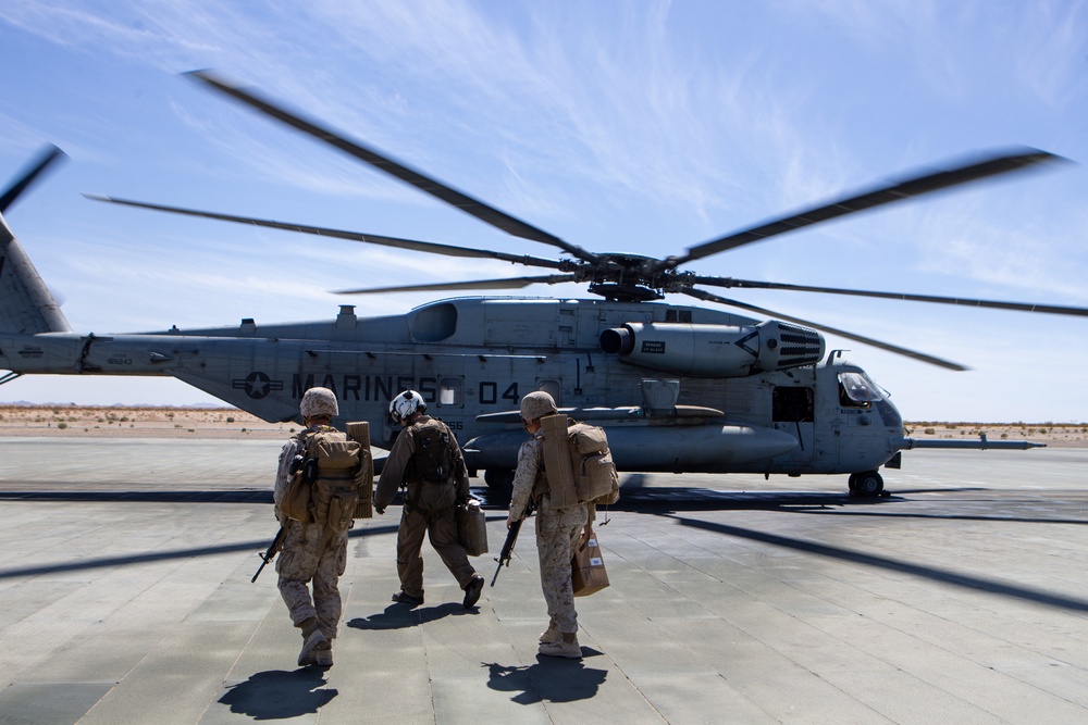 Marines load simulated casualties into aircraft