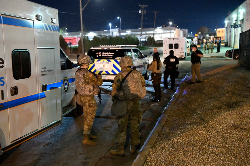 Minnesota Guardsmen provide security for emergency services