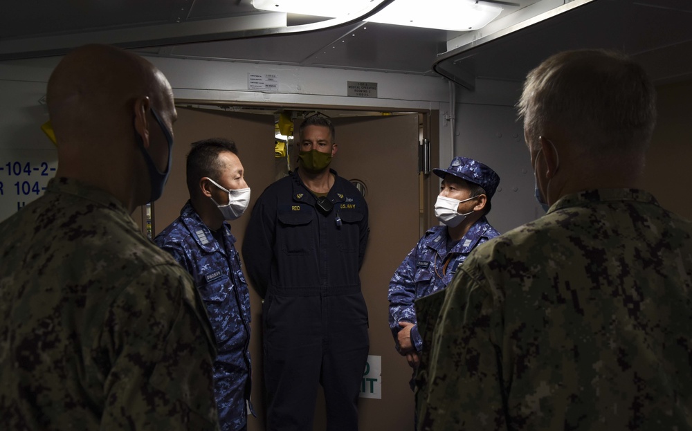 Japan Maritime Self-Defense Force onboard amphibious transport dock USS New Orleans