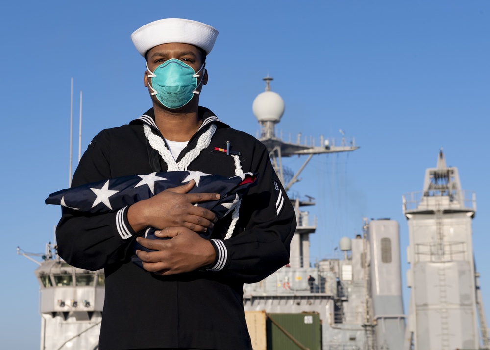 The Crew Aboard the Harpers Ferry-class Dock Landing Ship USS Carter Hall (LSD 50) Participates in a Field Day