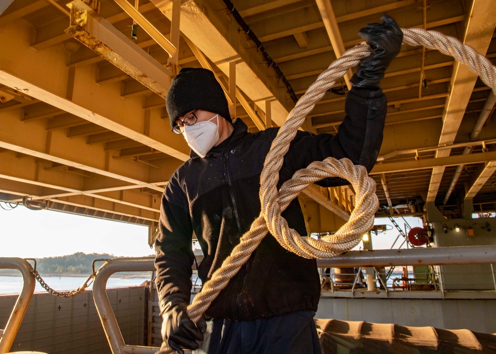 Sea and Anchor Aboard USS Carter Hall