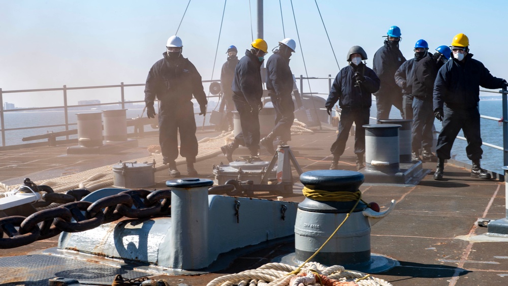 Sea and Anchor Aboard USS Carter Hall