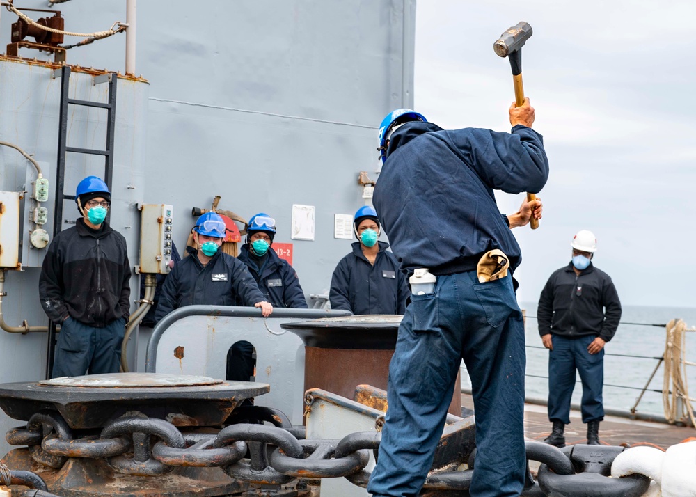 Sea and Anchor Aboard USS Carter Hall