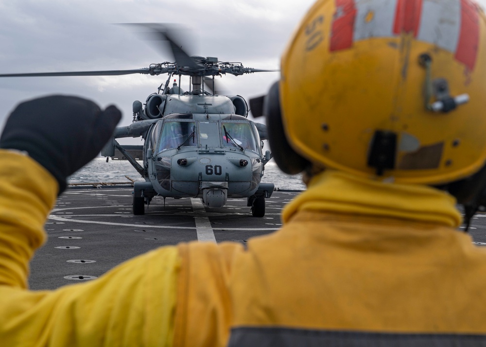 USS Carter Hall Conducts Flight Operations