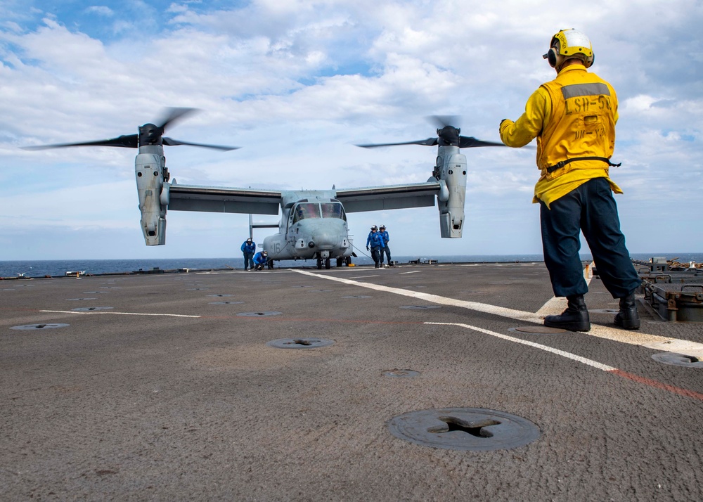 USS Carter Hall Conducts Flight Operations