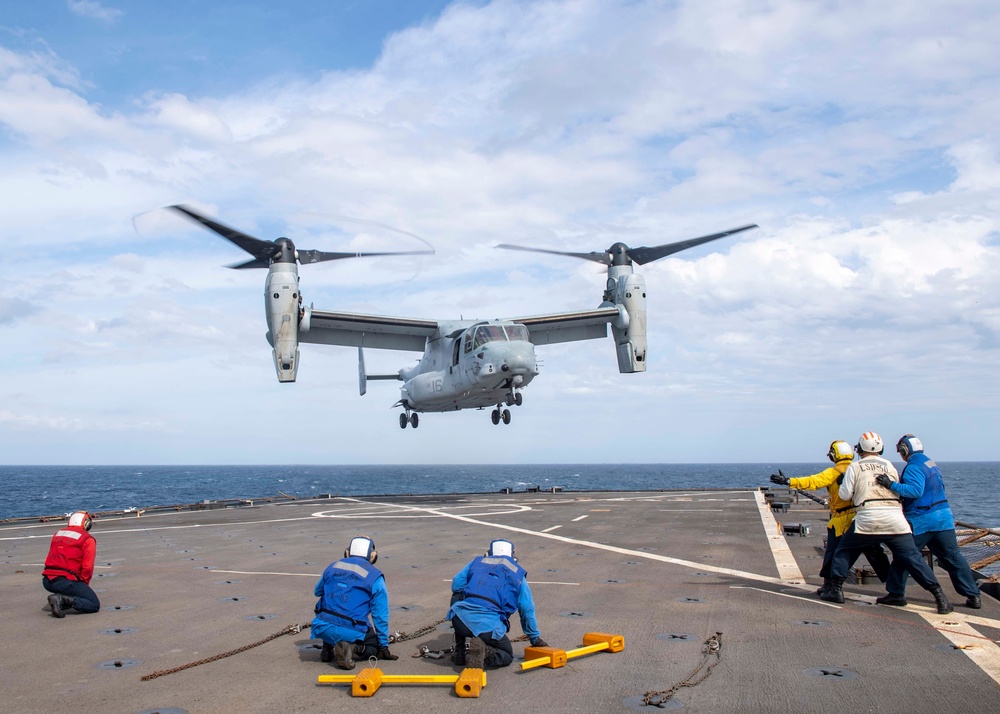 USS Carter Hall Conducts Flight Operations