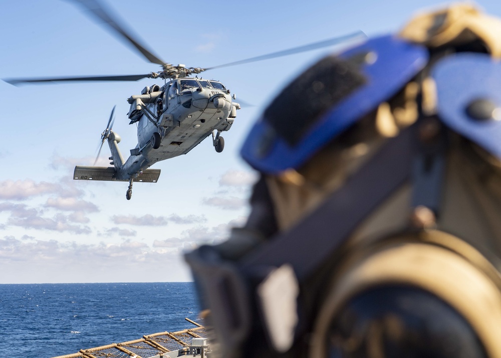 USS Carter Hall Conducts Flight Operations