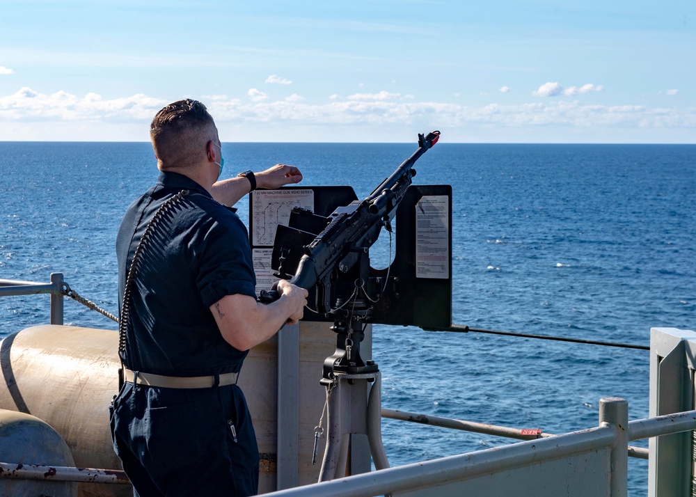 USS Carter Hall Transits with Iwo Jima ARG